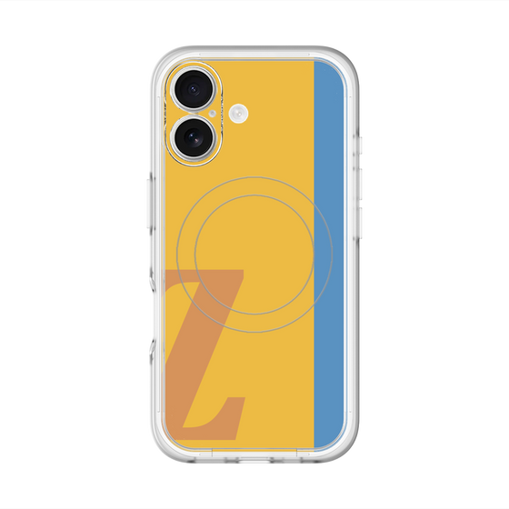 スリムプロテクションプレミアムケース with MagSafe［ オリジナル - initial color line - Z orange ］