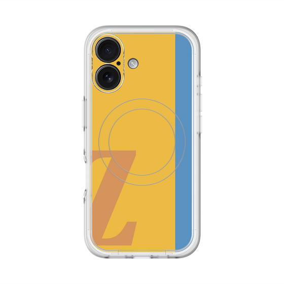 スリムプロテクションプレミアムケース with MagSafe［ オリジナル - initial color line - Z orange ］