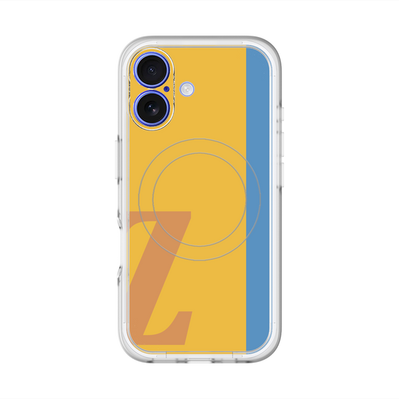 スリムプロテクションプレミアムケース with MagSafe［ オリジナル - initial color line - Z orange ］