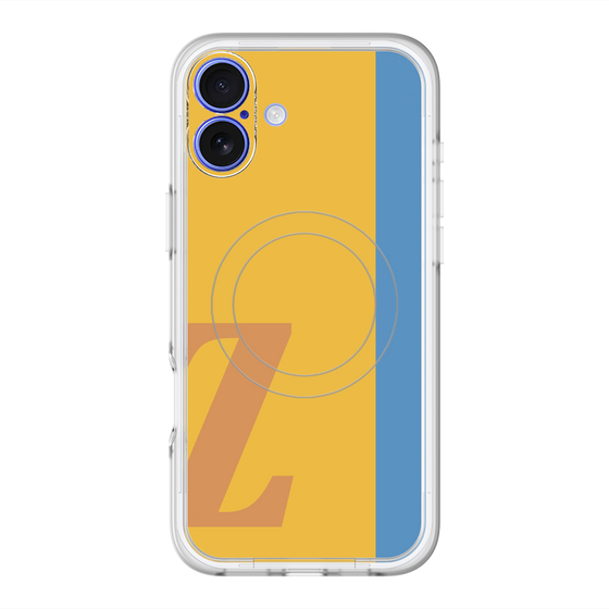 スリムプロテクションプレミアムケース with MagSafe［ オリジナル - initial color line - Z orange ］