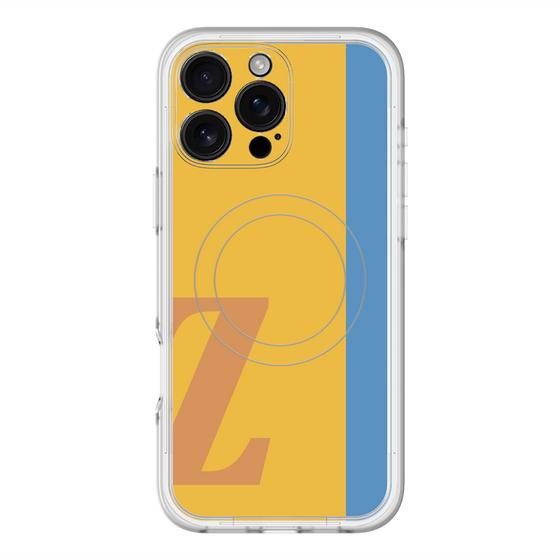 スリムプロテクションプレミアムケース with MagSafe［ オリジナル - initial color line - Z orange ］