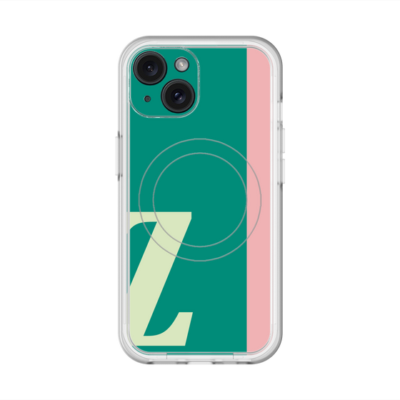 スリムプロテクションプレミアムケース with MagSafe［ オリジナル - initial color line - Z green ］
