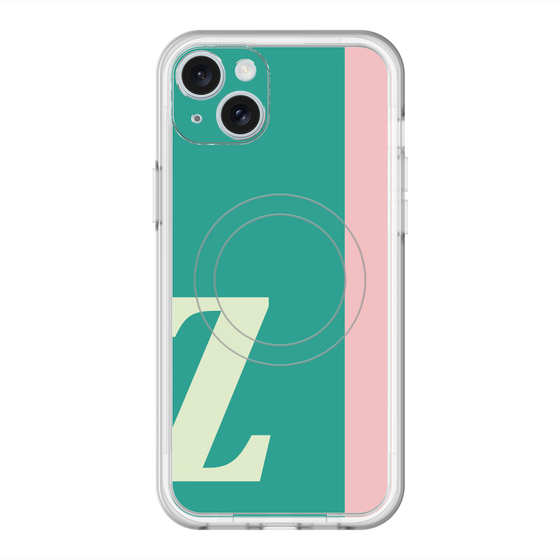 スリムプロテクションプレミアムケース with MagSafe［ オリジナル - initial color line - Z green ］