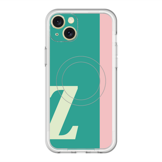 スリムプロテクションプレミアムケース with MagSafe［ オリジナル - initial color line - Z green ］