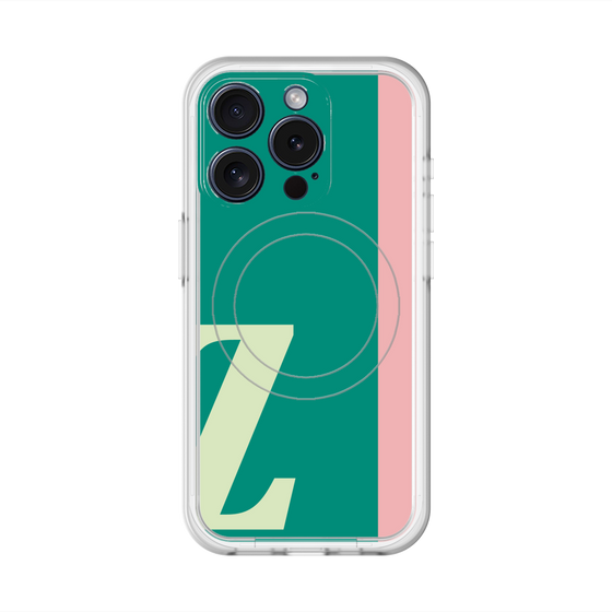 スリムプロテクションプレミアムケース with MagSafe［ オリジナル - initial color line - Z green ］