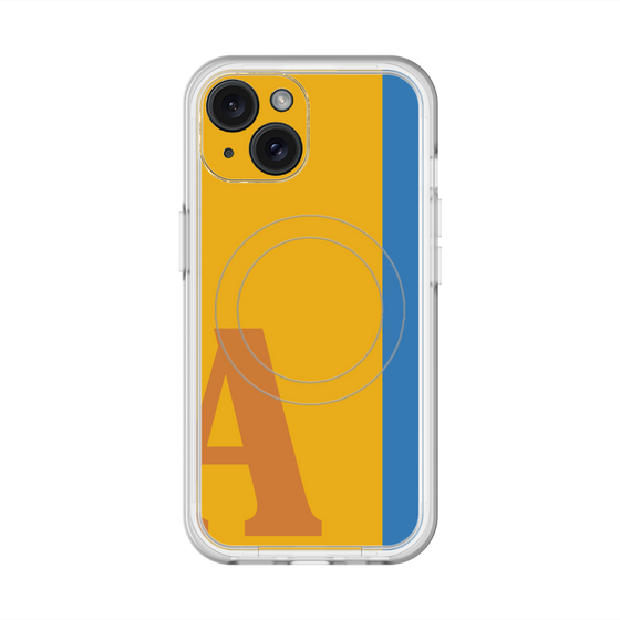 スリムプロテクションプレミアムケース with MagSafe［ オリジナル - initial color line - A orange ］