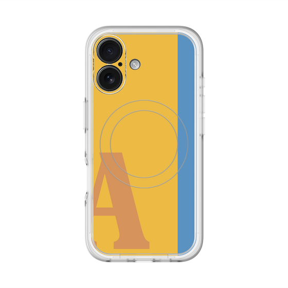 スリムプロテクションプレミアムケース with MagSafe［ オリジナル - initial color line - A orange ］