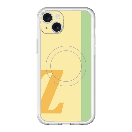 スリムプロテクションプレミアムケース with MagSafe［ オリジナル - initial color line - Z yellow ］