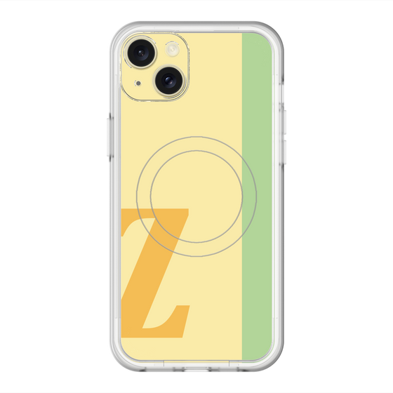 スリムプロテクションプレミアムケース with MagSafe［ オリジナル - initial color line - Z yellow ］