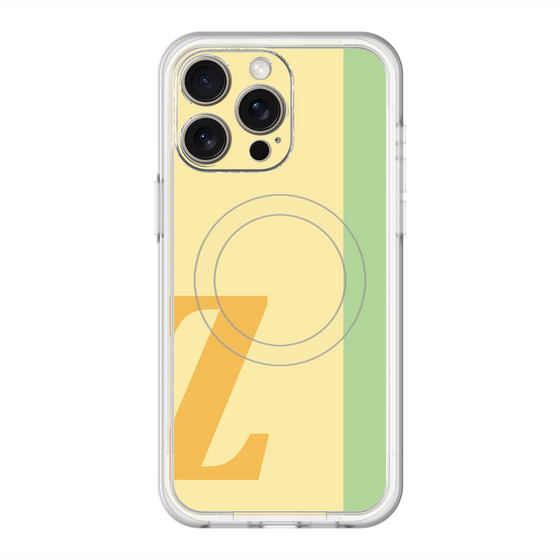 スリムプロテクションプレミアムケース with MagSafe［ オリジナル - initial color line - Z yellow ］