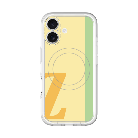 スリムプロテクションプレミアムケース with MagSafe［ オリジナル - initial color line - Z yellow ］