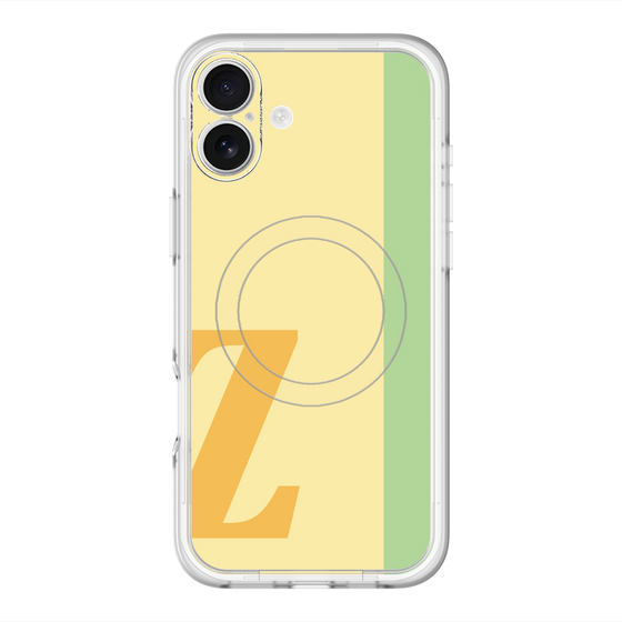 スリムプロテクションプレミアムケース with MagSafe［ オリジナル - initial color line - Z yellow ］