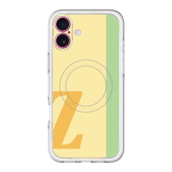 スリムプロテクションプレミアムケース with MagSafe［ オリジナル - initial color line - Z yellow ］