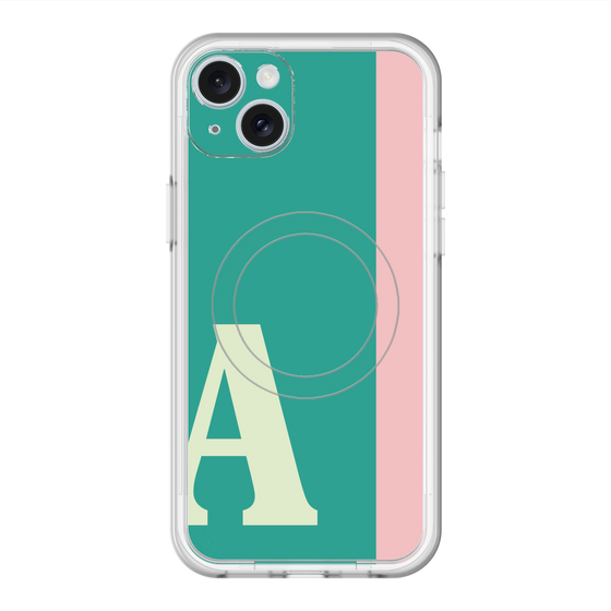 スリムプロテクションプレミアムケース with MagSafe［ オリジナル - initial color line - A green ］