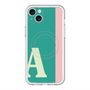 スリムプロテクションプレミアムケース with MagSafe［ オリジナル - initial color line - A green ］