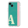 スリムプロテクションプレミアムケース with MagSafe［ オリジナル - initial color line - A green ］