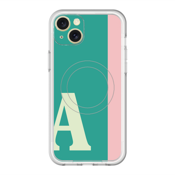 スリムプロテクションプレミアムケース with MagSafe［ オリジナル - initial color line - A green ］