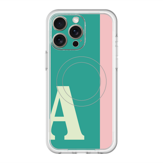 スリムプロテクションプレミアムケース with MagSafe［ オリジナル - initial color line - A green ］
