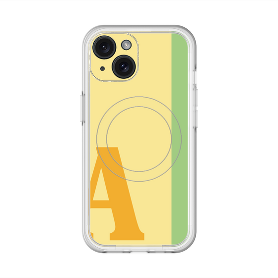 スリムプロテクションプレミアムケース with MagSafe［ オリジナル - initial color line - A yellow ］