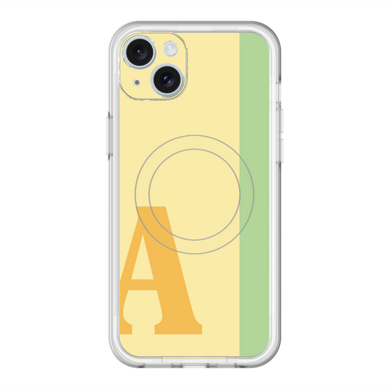 スリムプロテクションプレミアムケース with MagSafe［ オリジナル - initial color line - A yellow ］