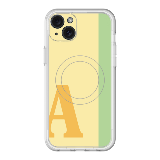 スリムプロテクションプレミアムケース with MagSafe［ オリジナル - initial color line - A yellow ］