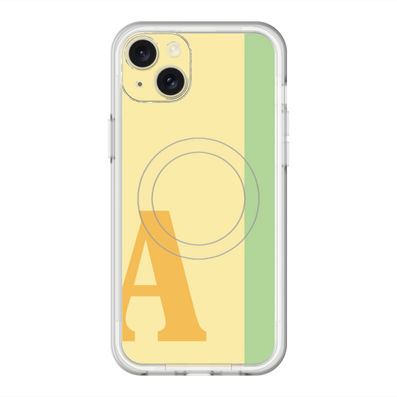スリムプロテクションプレミアムケース with MagSafe［ オリジナル - initial color line - A yellow ］