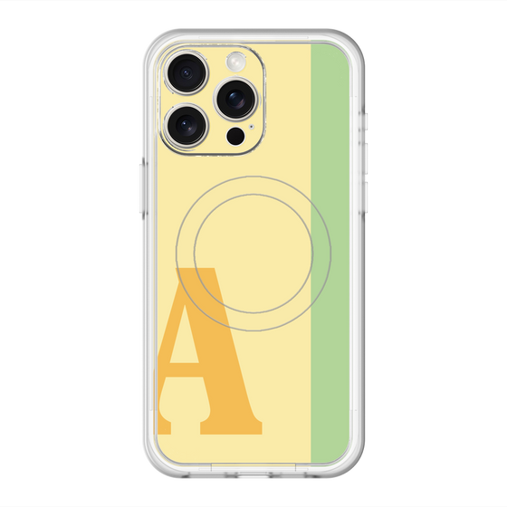 スリムプロテクションプレミアムケース with MagSafe［ オリジナル - initial color line - A yellow ］