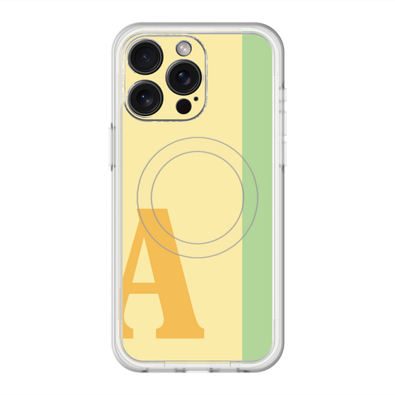 スリムプロテクションプレミアムケース with MagSafe［ オリジナル - initial color line - A yellow ］