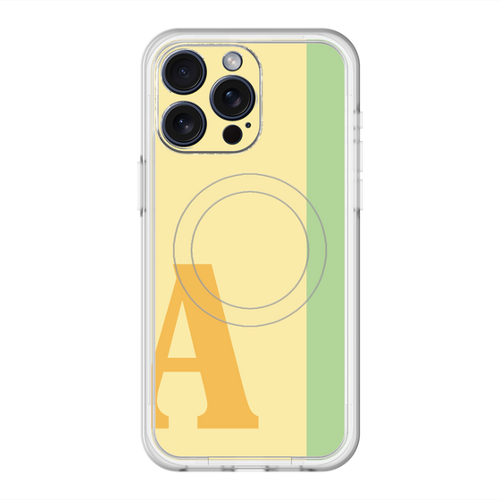 スリムプロテクションプレミアムケース with MagSafe［ オリジナル - initial color line - A yellow ］
