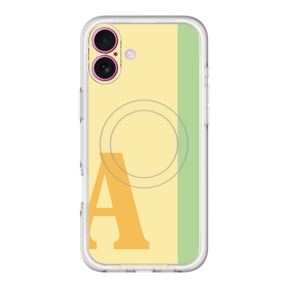 スリムプロテクションプレミアムケース with MagSafe［ オリジナル - initial color line - A yellow ］