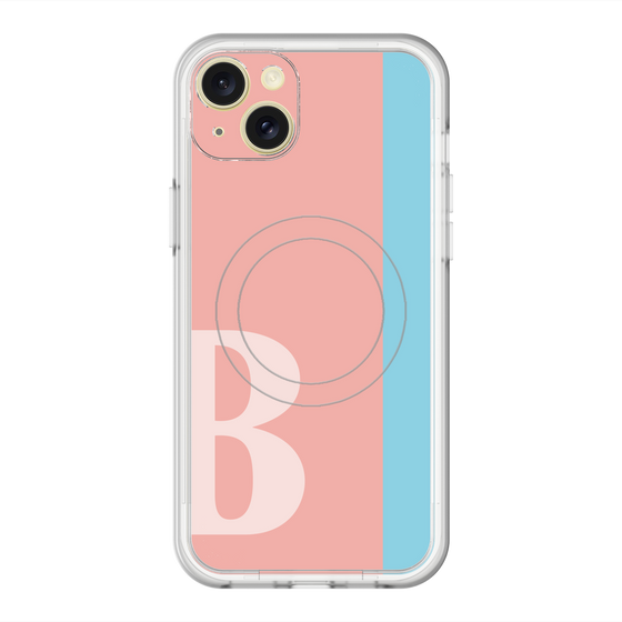 スリムプロテクションプレミアムケース with MagSafe［ オリジナル - initial color line - B pink ］