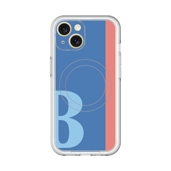 スリムプロテクションプレミアムケース with MagSafe［ オリジナル - initial color line - B blue ］