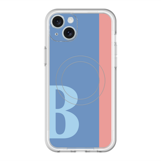 スリムプロテクションプレミアムケース with MagSafe［ オリジナル - initial color line - B blue ］