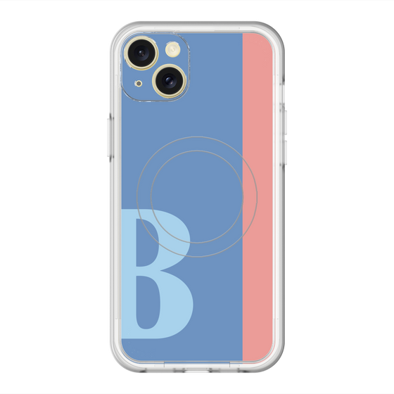 スリムプロテクションプレミアムケース with MagSafe［ オリジナル - initial color line - B blue ］