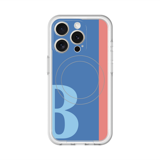 スリムプロテクションプレミアムケース with MagSafe［ オリジナル - initial color line - B blue ］