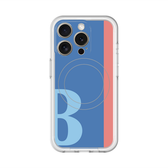 スリムプロテクションプレミアムケース with MagSafe［ オリジナル - initial color line - B blue ］
