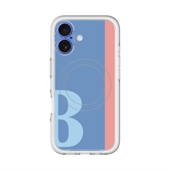 スリムプロテクションプレミアムケース with MagSafe［ オリジナル - initial color line - B blue ］