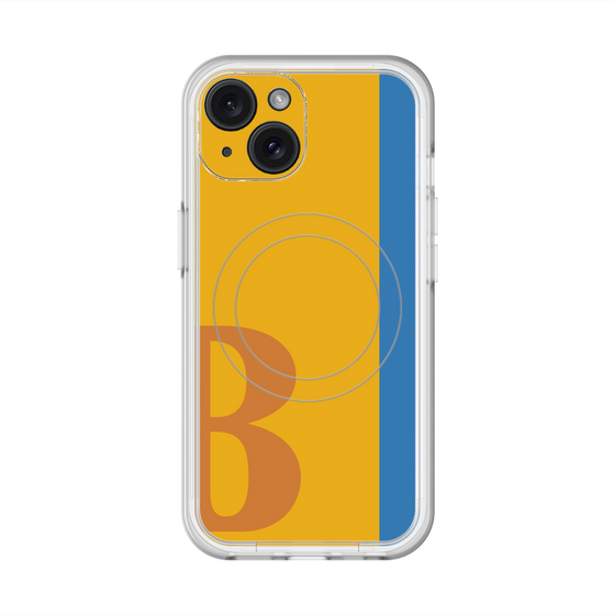 スリムプロテクションプレミアムケース with MagSafe［ オリジナル - initial color line - B orange ］