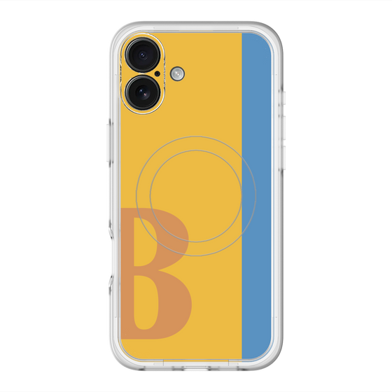 スリムプロテクションプレミアムケース with MagSafe［ オリジナル - initial color line - B orange ］