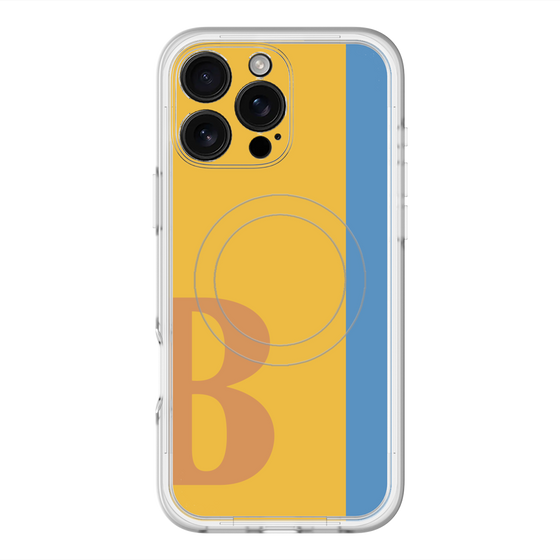 スリムプロテクションプレミアムケース with MagSafe［ オリジナル - initial color line - B orange ］