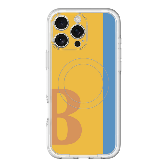 スリムプロテクションプレミアムケース with MagSafe［ オリジナル - initial color line - B orange ］