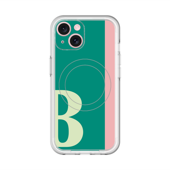 スリムプロテクションプレミアムケース with MagSafe［ オリジナル - initial color line - B green ］