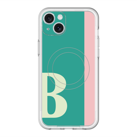 スリムプロテクションプレミアムケース with MagSafe［ オリジナル - initial color line - B green ］