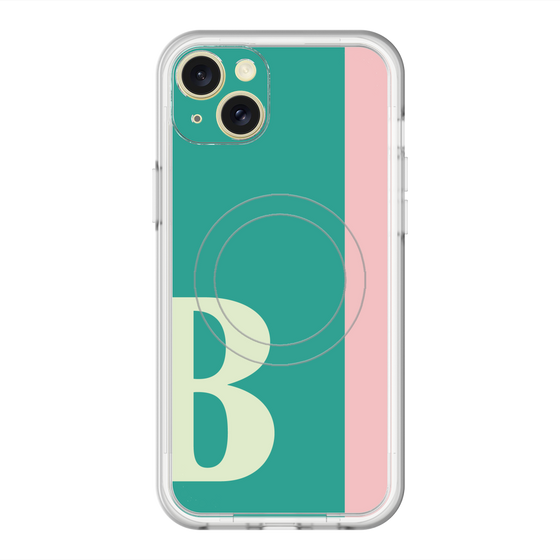 スリムプロテクションプレミアムケース with MagSafe［ オリジナル - initial color line - B green ］