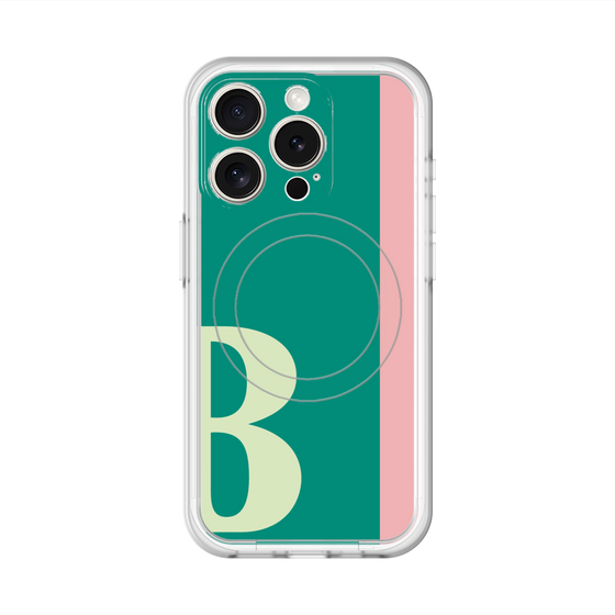 スリムプロテクションプレミアムケース with MagSafe［ オリジナル - initial color line - B green ］