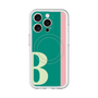 スリムプロテクションプレミアムケース with MagSafe［ オリジナル - initial color line - B green ］