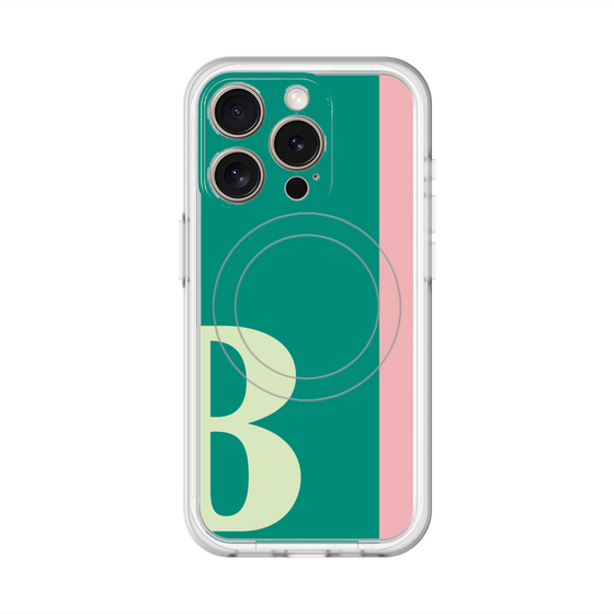 スリムプロテクションプレミアムケース with MagSafe［ オリジナル - initial color line - B green ］