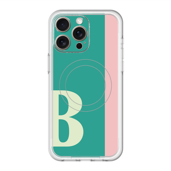 スリムプロテクションプレミアムケース with MagSafe［ オリジナル - initial color line - B green ］