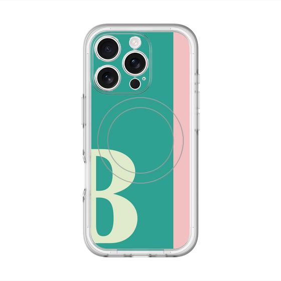 スリムプロテクションプレミアムケース with MagSafe［ オリジナル - initial color line - B green ］