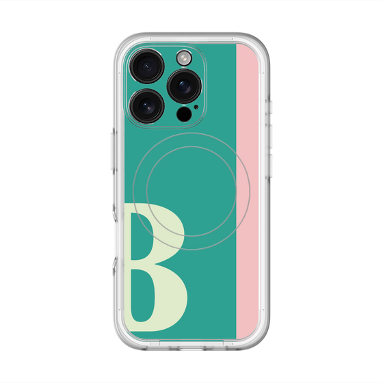 スリムプロテクションプレミアムケース with MagSafe［ オリジナル - initial color line - B green ］